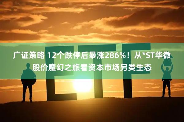 广证策略 12个跌停后暴涨286%！从*ST华微股价魔幻之旅看资本市场另类生态